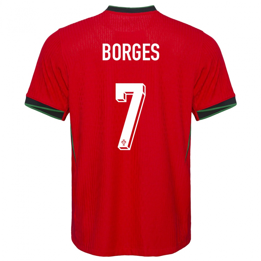 Kinder Portugal Carlos Borges #7 Rot Heimtrikot Trikot 24-26 T-Shirt Österreich