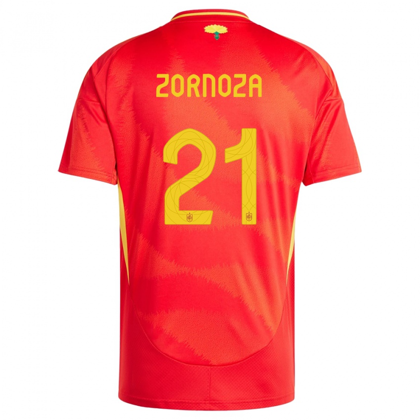 Kinder Spanien Claudia Zornoza #21 Rot Heimtrikot Trikot 24-26 T-Shirt Österreich