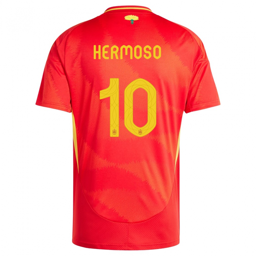 Kinder Spanien Jennifer Hermoso #10 Rot Heimtrikot Trikot 24-26 T-Shirt Österreich