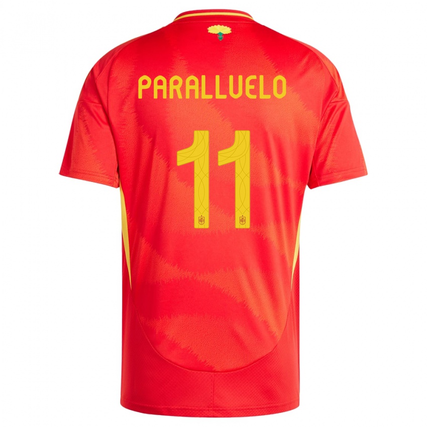 Kinder Spanien Salma Paralluelo #11 Rot Heimtrikot Trikot 24-26 T-Shirt Österreich