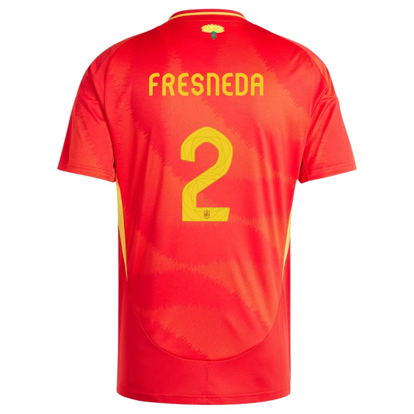 Kinder Spanien Ivan Fresneda #2 Rot Heimtrikot Trikot 24-26 T-Shirt Österreich