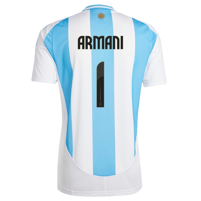Kinder Argentinien Franco Armani #1 Weiß Blau Heimtrikot Trikot 24-26 T-Shirt Österreich