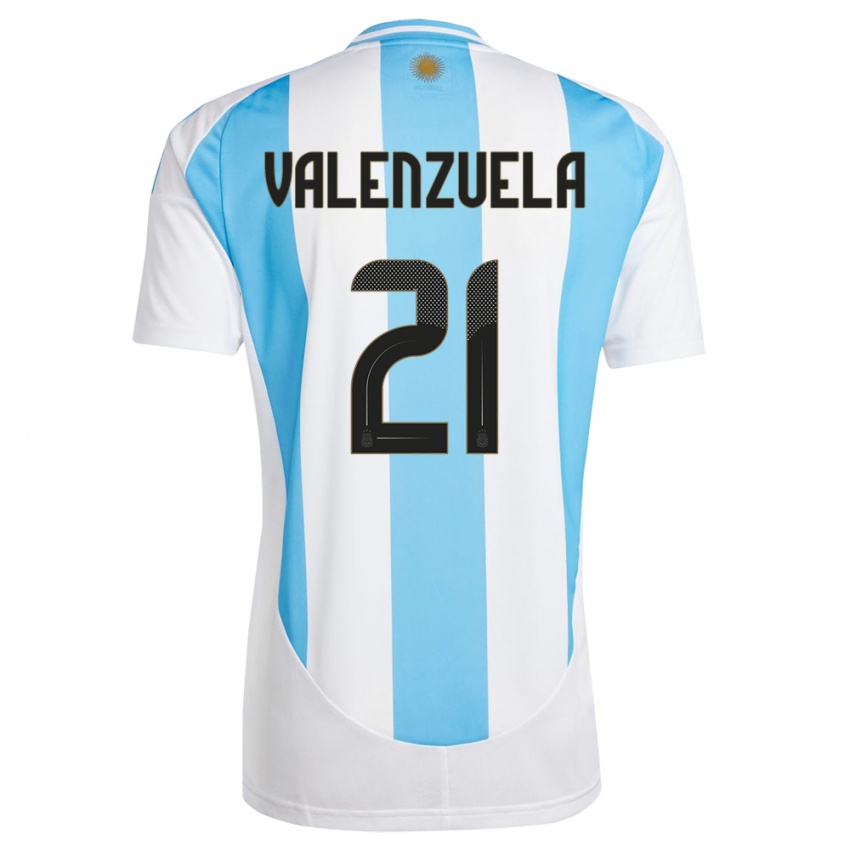 Kinder Argentinien Fernando Valenzuela #21 Weiß Blau Heimtrikot Trikot 24-26 T-Shirt Österreich