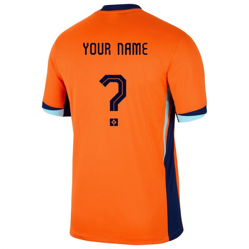 Kinder Niederlande Ihren Namen #0 Orange Heimtrikot Trikot 24-26 T-Shirt Österreich