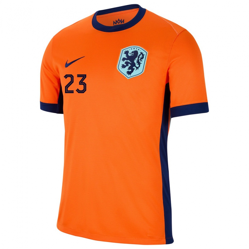Kinder Niederlande Mark Flekken #23 Orange Heimtrikot Trikot 24-26 T-Shirt Österreich