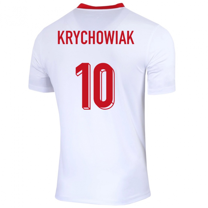 Kinder Polen Grzegorz Krychowiak #10 Weiß Heimtrikot Trikot 24-26 T-Shirt Österreich