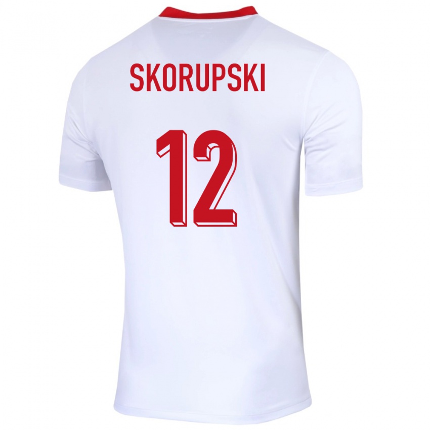 Kinder Polen Lukasz Skorupski #12 Weiß Heimtrikot Trikot 24-26 T-Shirt Österreich