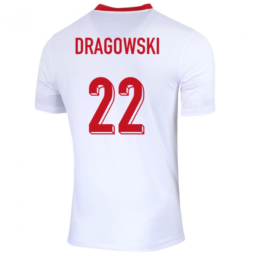 Kinder Polen Bartlomiej Dragowski #22 Weiß Heimtrikot Trikot 24-26 T-Shirt Österreich