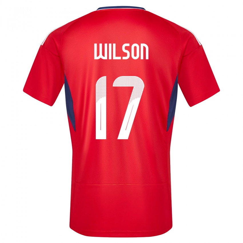 Kinder Costa Rica Roan Wilson #17 Rot Heimtrikot Trikot 24-26 T-Shirt Österreich