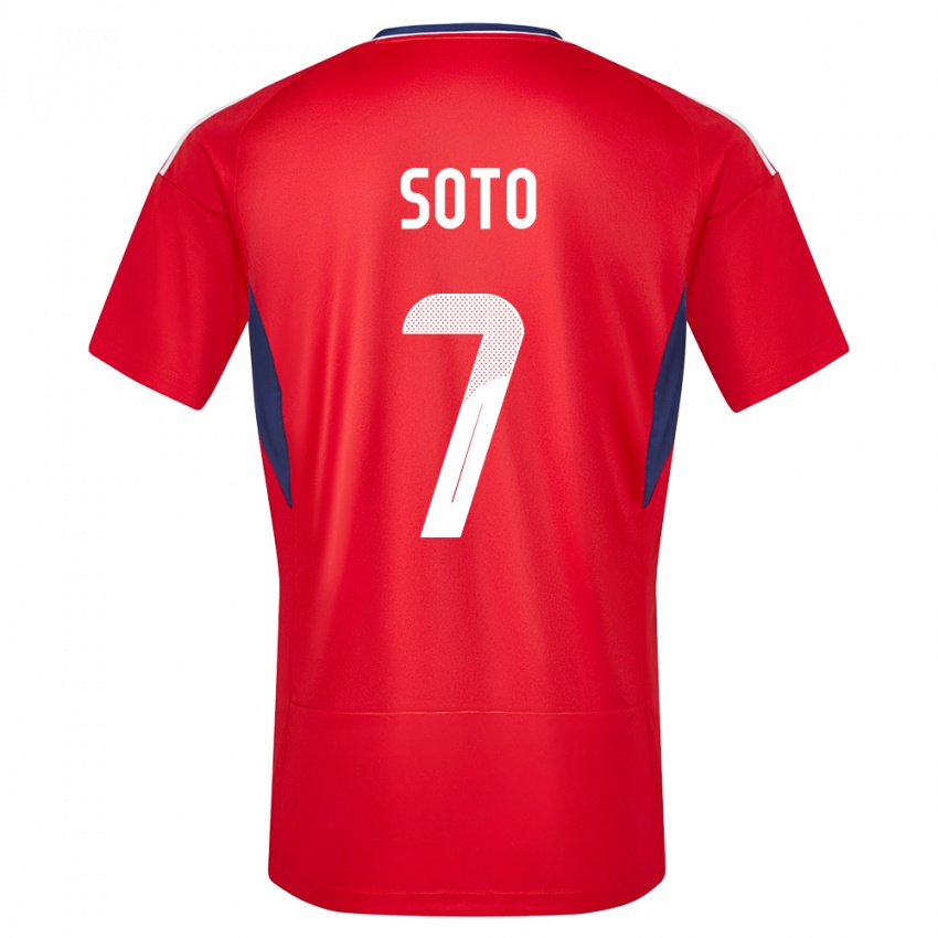 Kinder Costa Rica Andrey Soto #7 Rot Heimtrikot Trikot 24-26 T-Shirt Österreich