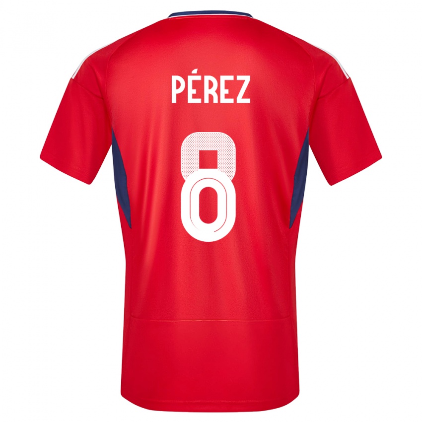Kinder Costa Rica Creichel Perez #8 Rot Heimtrikot Trikot 24-26 T-Shirt Österreich