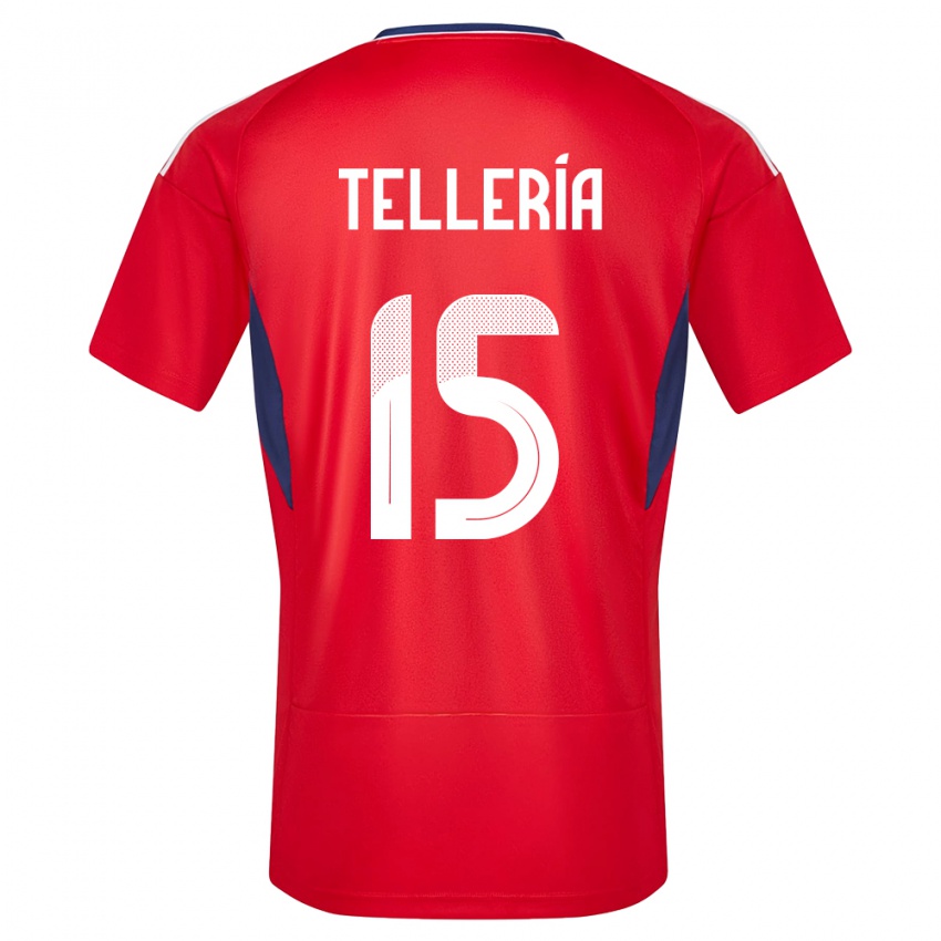 Kinder Costa Rica Jostin Telleria #15 Rot Heimtrikot Trikot 24-26 T-Shirt Österreich
