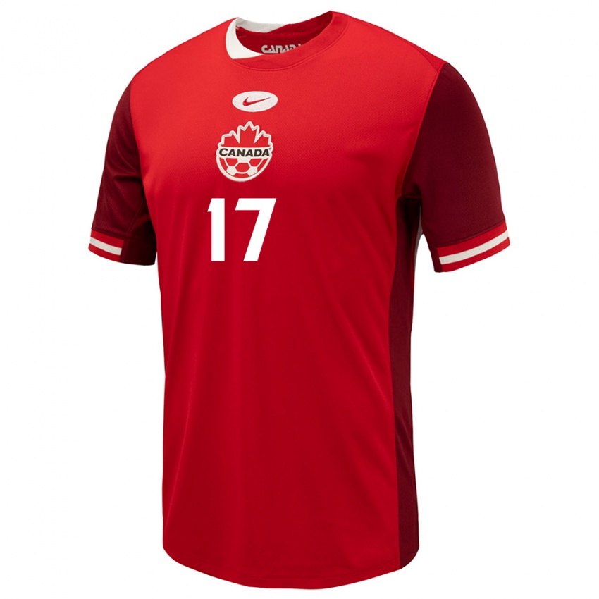 Kinder Kanada Jesse Costa #17 Rot Heimtrikot Trikot 24-26 T-Shirt Österreich