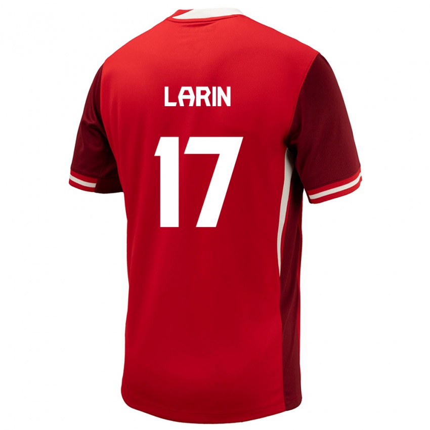 Kinder Kanada Cyle Larin #17 Rot Heimtrikot Trikot 24-26 T-Shirt Österreich