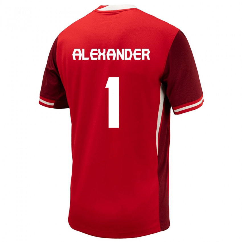 Kinder Kanada Ben Alexander #1 Rot Heimtrikot Trikot 24-26 T-Shirt Österreich