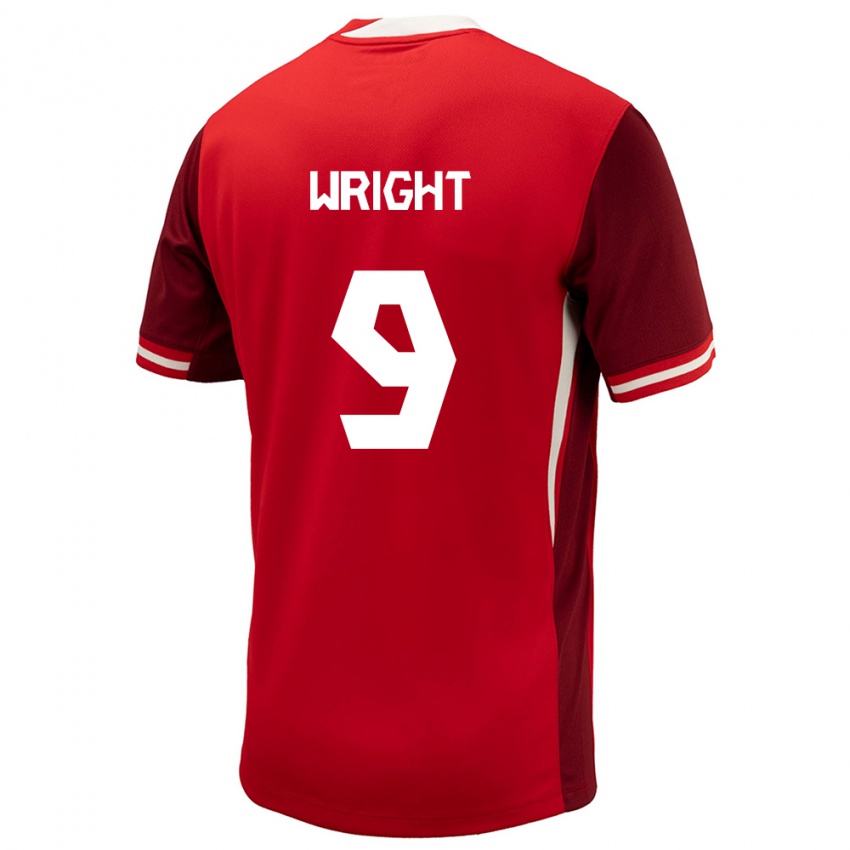 Kinder Kanada Lowell Wright #9 Rot Heimtrikot Trikot 24-26 T-Shirt Österreich
