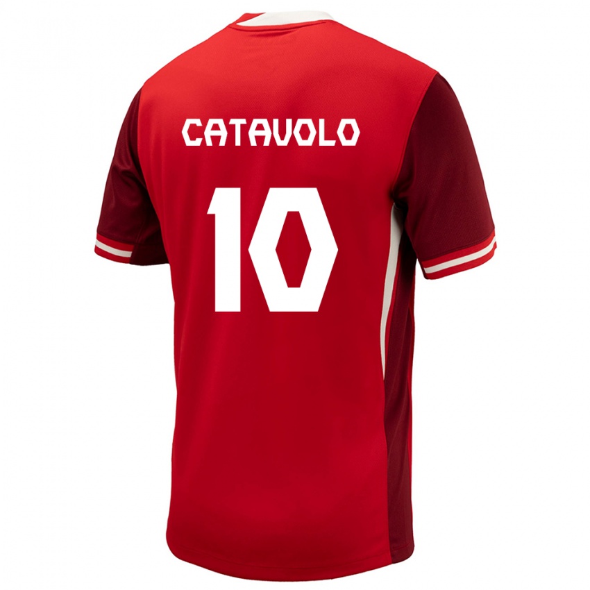 Kinder Kanada Matthew Catavolo #10 Rot Heimtrikot Trikot 24-26 T-Shirt Österreich