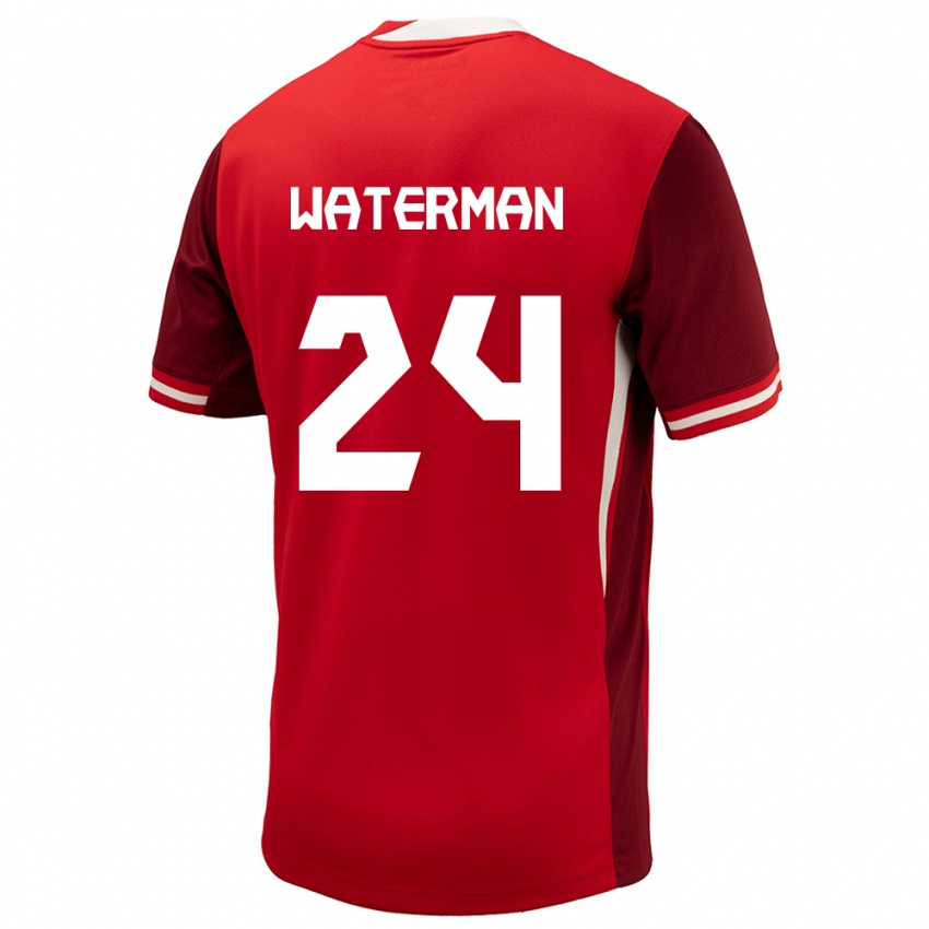 Kinder Kanada Joel Waterman #24 Rot Heimtrikot Trikot 24-26 T-Shirt Österreich