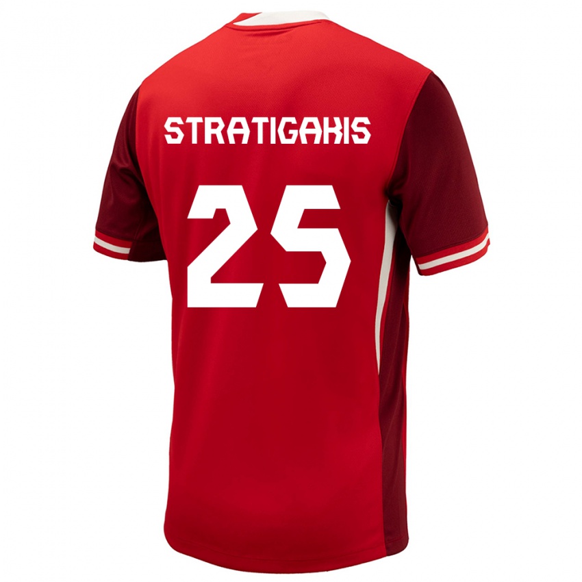 Kinder Kanada Sarah Stratigakis #25 Rot Heimtrikot Trikot 24-26 T-Shirt Österreich