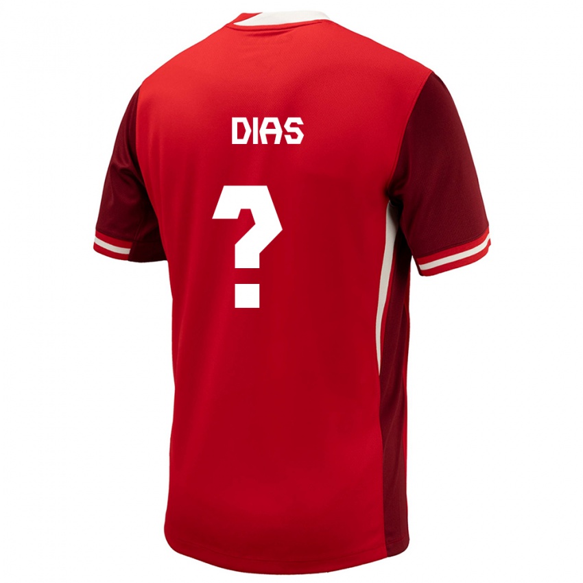 Kinder Kanada Lucas Dias #0 Rot Heimtrikot Trikot 24-26 T-Shirt Österreich