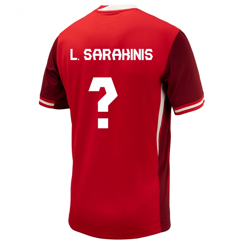 Kinder Kanada Lucas Sarakinis #0 Rot Heimtrikot Trikot 24-26 T-Shirt Österreich