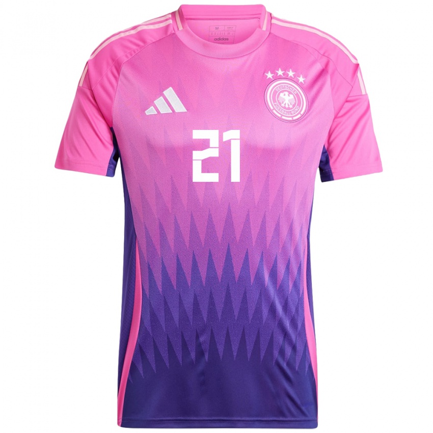 Kinder Deutschland Ilkay Gundogan #21 Pink Lila Auswärtstrikot Trikot 24-26 T-Shirt Österreich