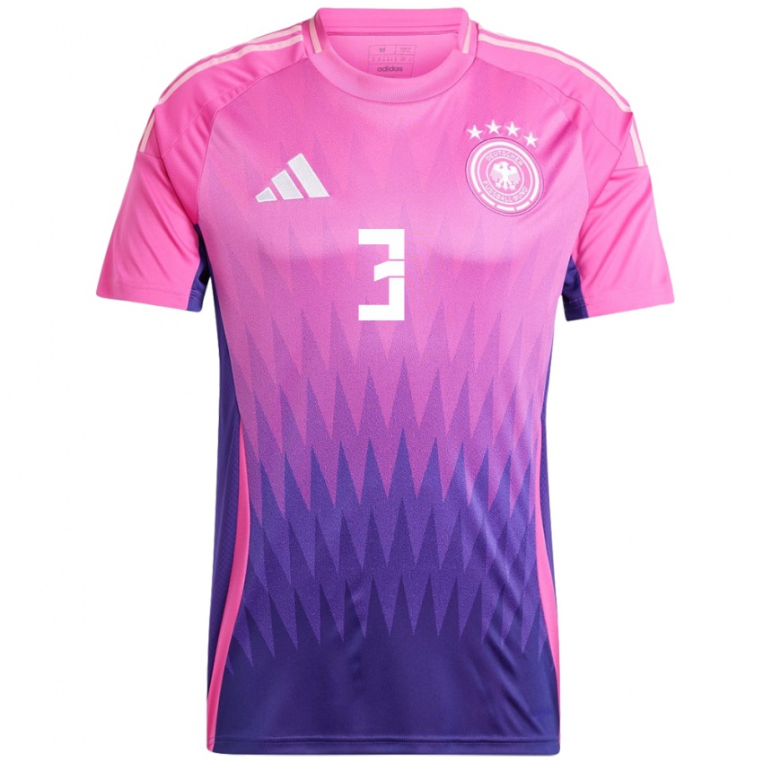 Kinder Deutschland David Raum #3 Pink Lila Auswärtstrikot Trikot 24-26 T-Shirt Österreich