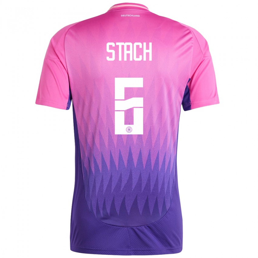 Kinder Deutschland Anton Stach #6 Pink Lila Auswärtstrikot Trikot 24-26 T-Shirt Österreich