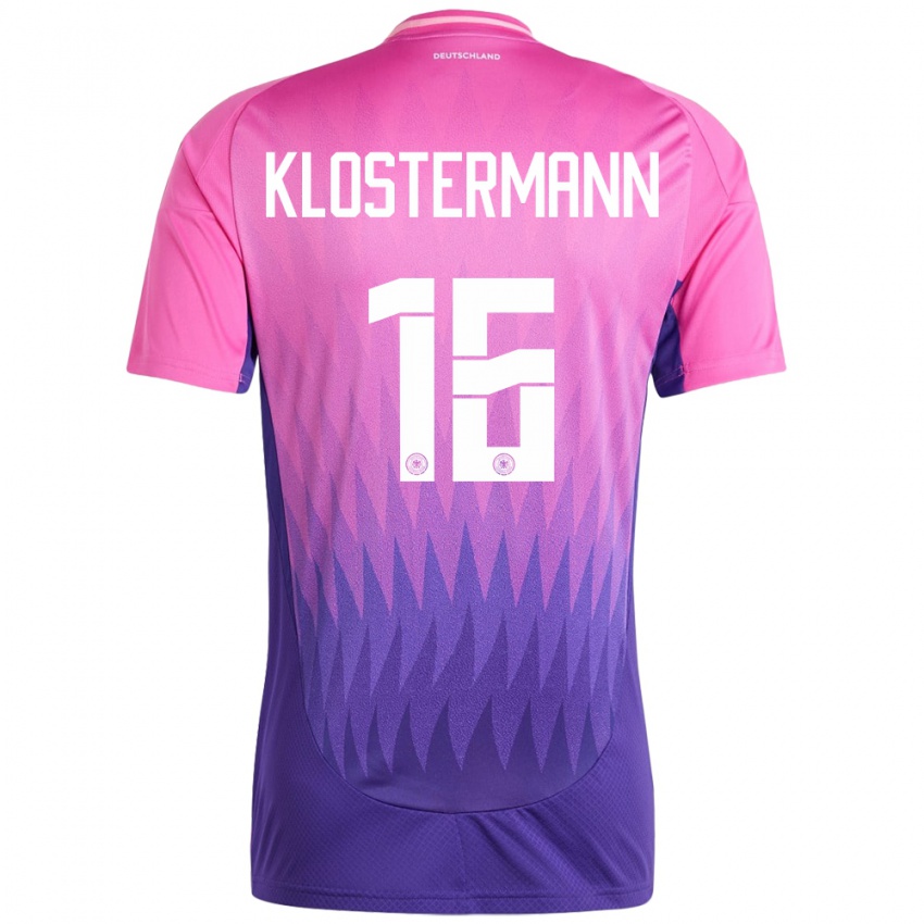 Kinder Deutschland Lukas Klostermann #16 Pink Lila Auswärtstrikot Trikot 24-26 T-Shirt Österreich