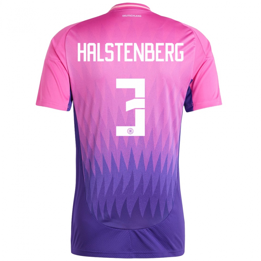 Kinder Deutschland Marcel Halstenberg #3 Pink Lila Auswärtstrikot Trikot 24-26 T-Shirt Österreich