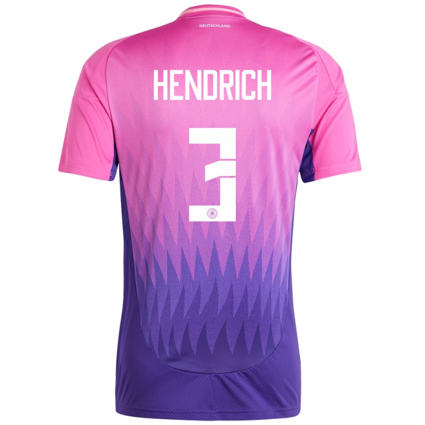 Kinder Deutschland Kathrin Hendrich #3 Pink Lila Auswärtstrikot Trikot 24-26 T-Shirt Österreich