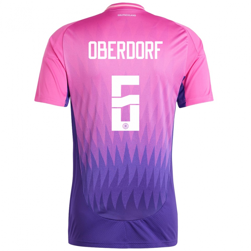 Kinder Deutschland Lena Oberdorf #6 Pink Lila Auswärtstrikot Trikot 24-26 T-Shirt Österreich