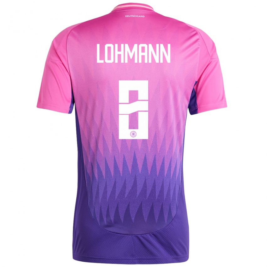 Kinder Deutschland Sydney Lohmann #8 Pink Lila Auswärtstrikot Trikot 24-26 T-Shirt Österreich