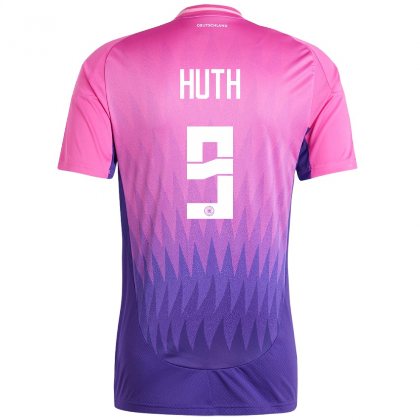 Kinder Deutschland Svenja Huth #9 Pink Lila Auswärtstrikot Trikot 24-26 T-Shirt Österreich