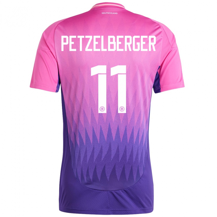 Kinder Deutschland Ramona Petzelberger #11 Pink Lila Auswärtstrikot Trikot 24-26 T-Shirt Österreich