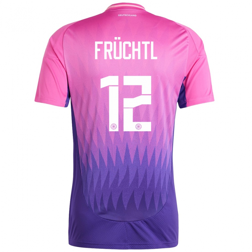Kinder Deutschland Christian Fruchtl #12 Pink Lila Auswärtstrikot Trikot 24-26 T-Shirt Österreich