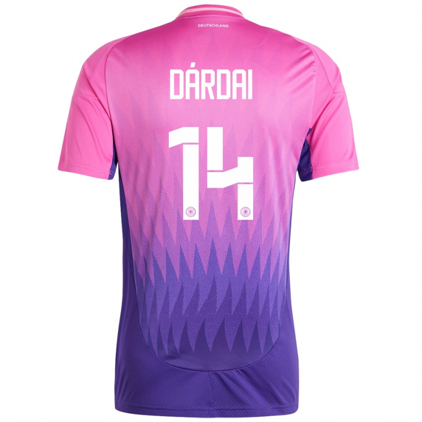 Kinder Deutschland Marton Dardai #14 Pink Lila Auswärtstrikot Trikot 24-26 T-Shirt Österreich