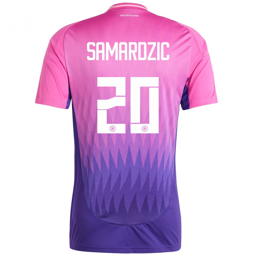Kinder Deutschland Lazar Samardzic #20 Pink Lila Auswärtstrikot Trikot 24-26 T-Shirt Österreich