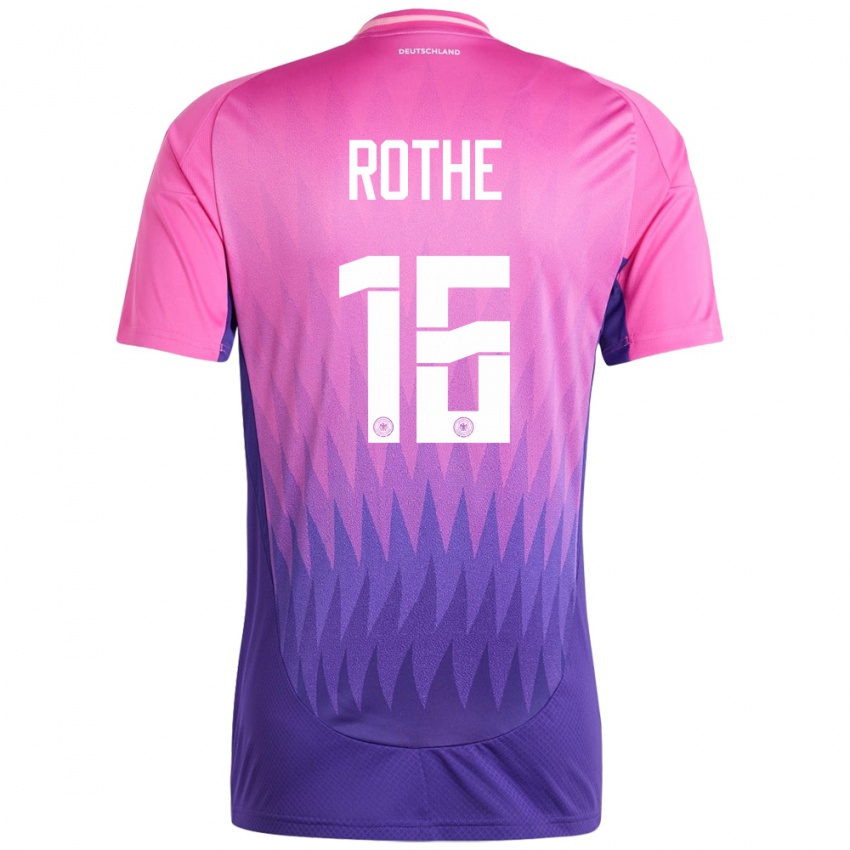 Kinder Deutschland Tom Rothe #16 Pink Lila Auswärtstrikot Trikot 24-26 T-Shirt Österreich