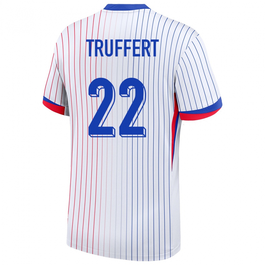 Kinder Frankreich Adrien Truffert #22 Weiß Auswärtstrikot Trikot 24-26 T-Shirt Österreich