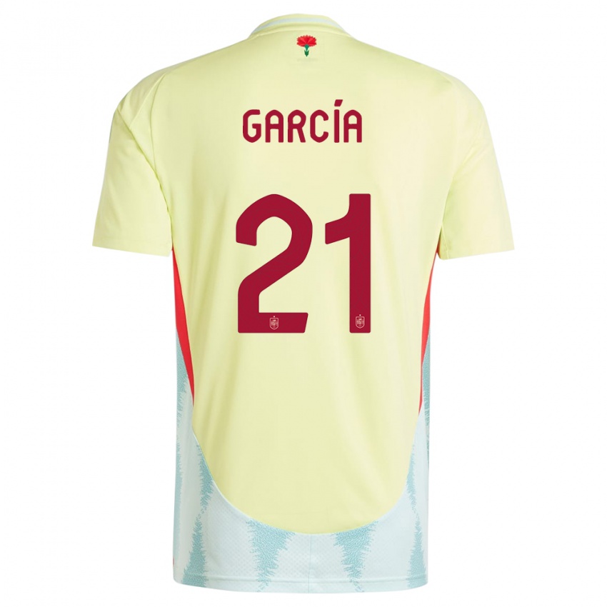 Kinder Spanien Sheila Garcia #21 Gelb Auswärtstrikot Trikot 24-26 T-Shirt Österreich