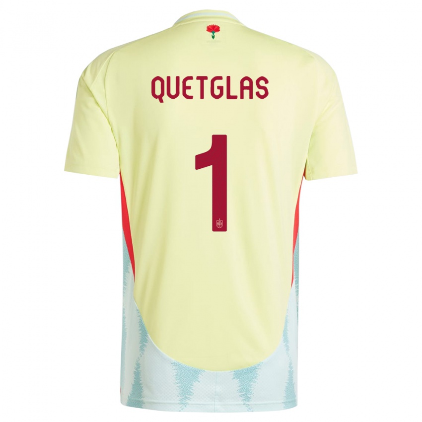 Kinder Spanien Ferran Quetglas #1 Gelb Auswärtstrikot Trikot 24-26 T-Shirt Österreich