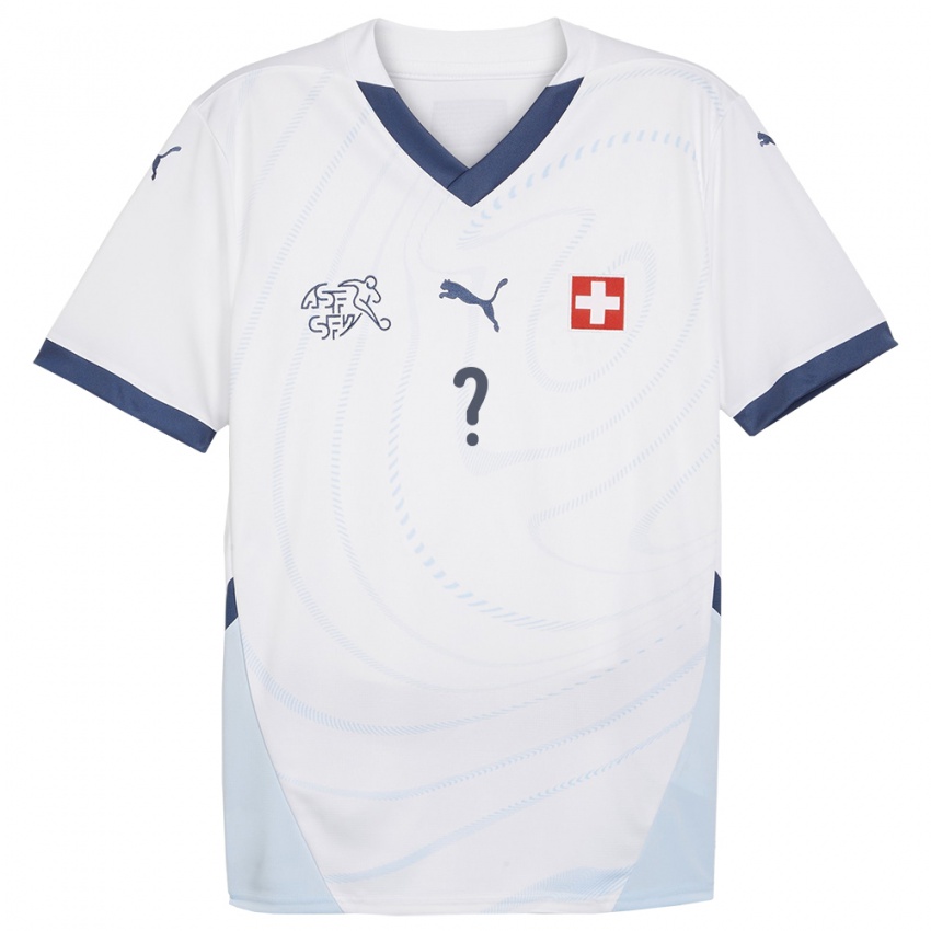 Kinder Schweiz Ihren Namen #0 Weiß Auswärtstrikot Trikot 24-26 T-Shirt Österreich