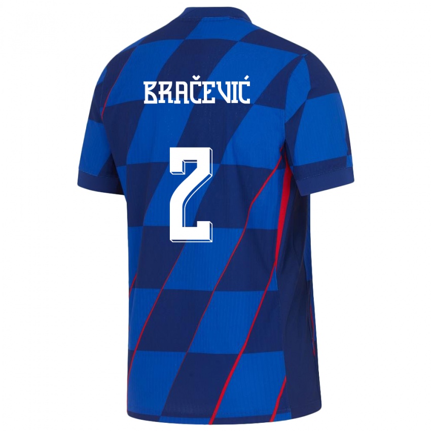 Kinder Kroatien Petra Bracevic #2 Blau Auswärtstrikot Trikot 24-26 T-Shirt Österreich