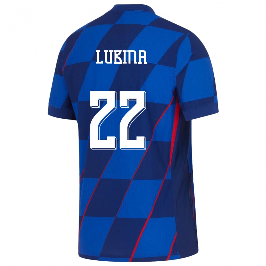 Kinder Kroatien Anela Lubina #22 Blau Auswärtstrikot Trikot 24-26 T-Shirt Österreich