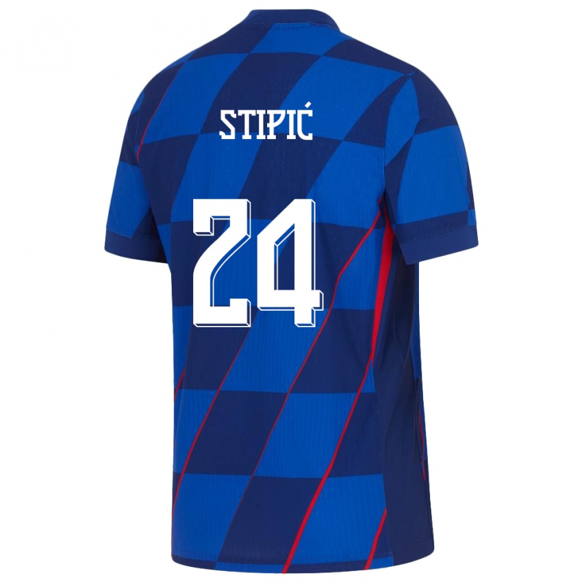 Kinder Kroatien Mihael Stipic #24 Blau Auswärtstrikot Trikot 24-26 T-Shirt Österreich