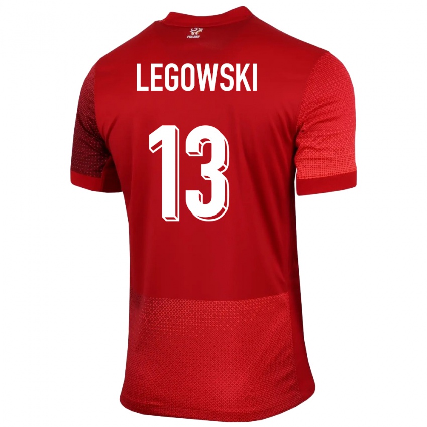 Kinder Polen Mateusz Legowski #13 Rot Auswärtstrikot Trikot 24-26 T-Shirt Österreich