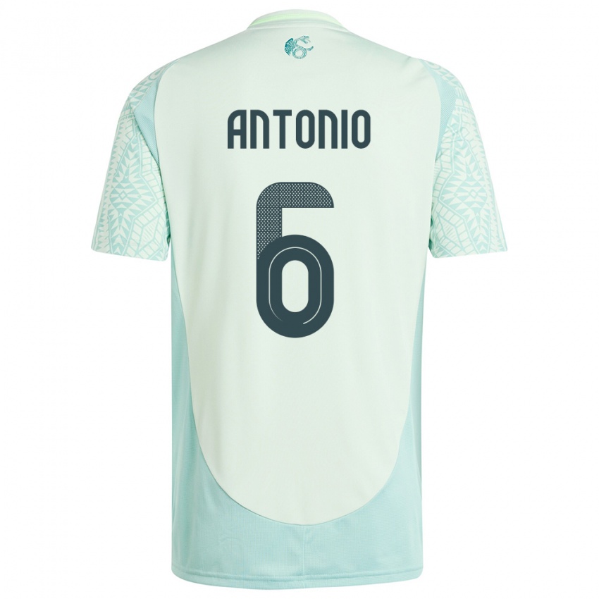 Kinder Mexiko Nancy Antonio #6 Leinengrün Auswärtstrikot Trikot 24-26 T-Shirt Österreich