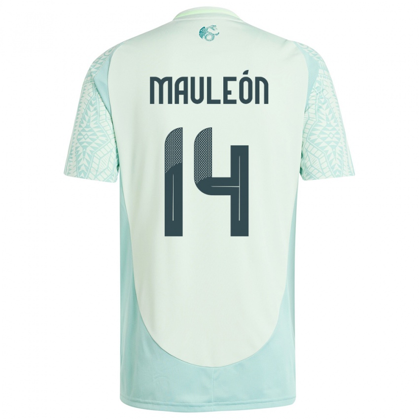 Kinder Mexiko Natalia Mauleon #14 Leinengrün Auswärtstrikot Trikot 24-26 T-Shirt Österreich