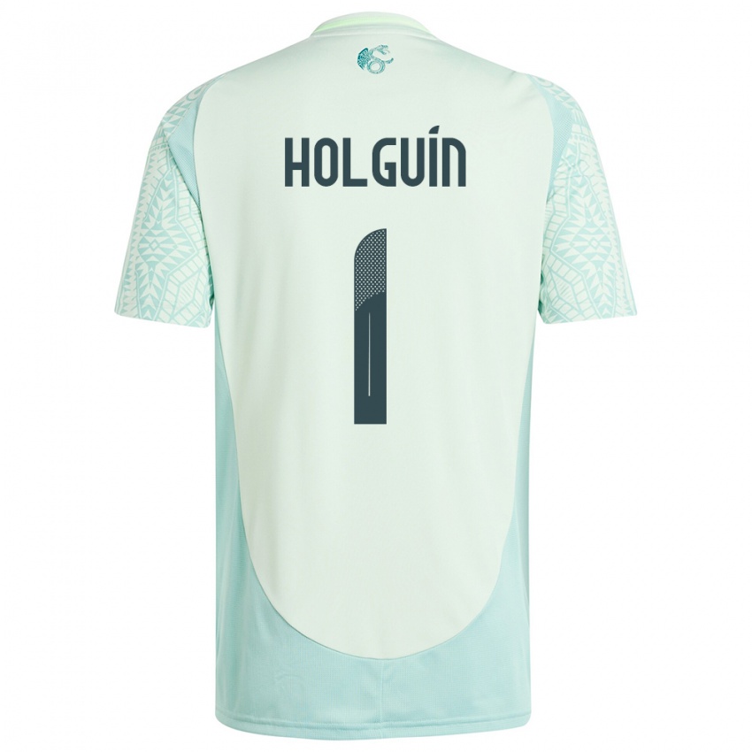 Kinder Mexiko Hector Holguin #1 Leinengrün Auswärtstrikot Trikot 24-26 T-Shirt Österreich